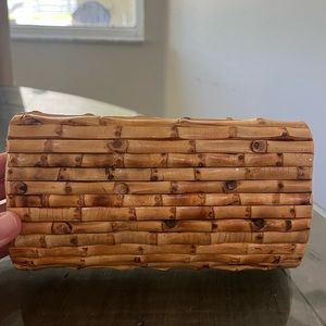 Glorinha Paranagua Brazil Natural Bamboo Clutch